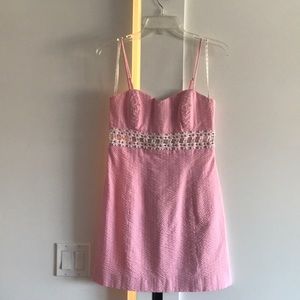 Lilly Pulitzer pink seersucker dress. Size 4
